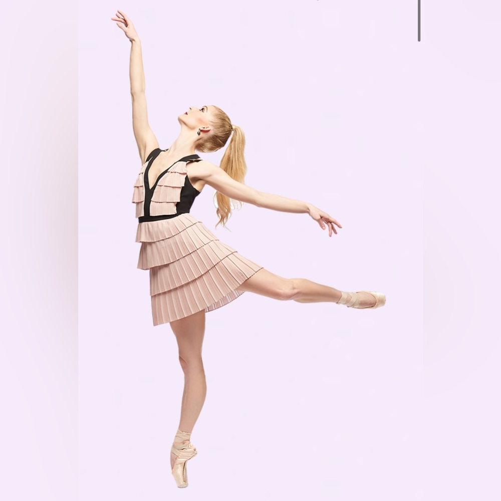BCBGMaxaria Light Pink Ruffled Mini Dress
